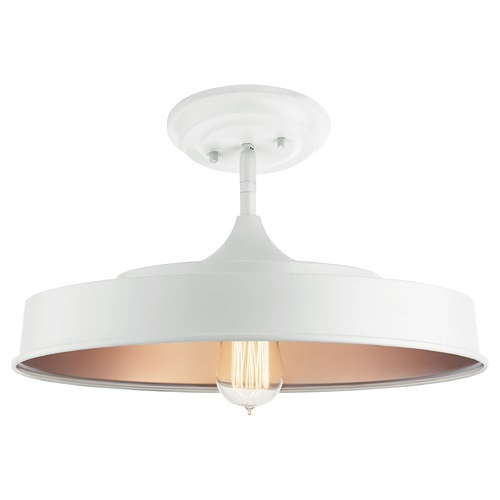 Elias 16-Inch White Semi-Flush Mount by Kichler Lighting