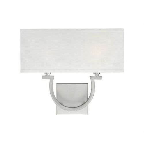 Rhodes 2-Light Wall Sconce in Satin Nickel by Savoy House