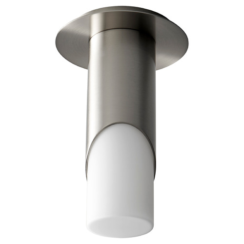 Ellipse LED Glass Ceiling Mount in Satin Nickel by Oxygen Lighting