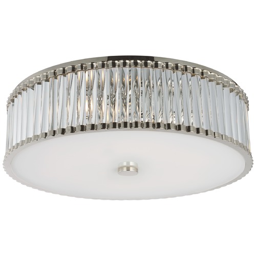 Visual Comfort Signature Collection Chapman & Myers Kean 24-Inch Flush Mount in Nickel by Visual Comfort Signature CHC4927PNCG
