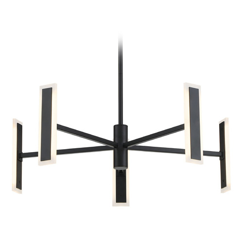 George Kovacs Lighting George Kovacs Edge Coal Black LED Chandelier P1415-66A-L