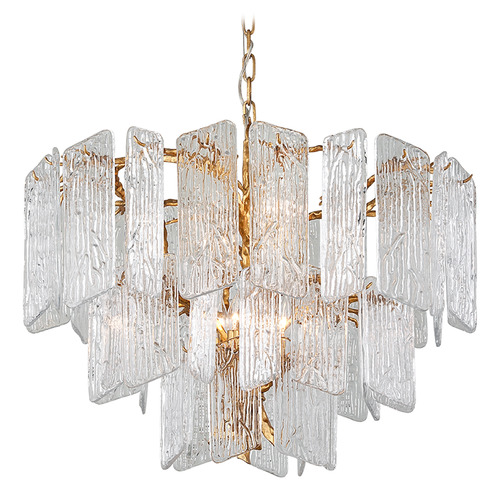Corbett Lighting Piemonte Gold Leaf Chandelier