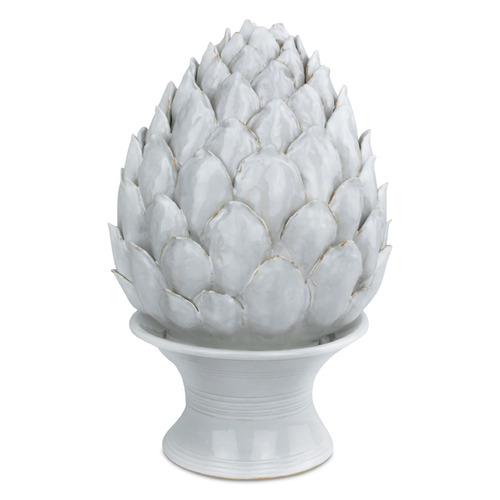Currey and Company Ivory Artichoke White Sculpture