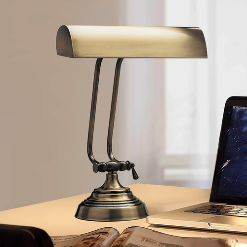 Piano Lamp in Antique Brass by House of Troy Lighting