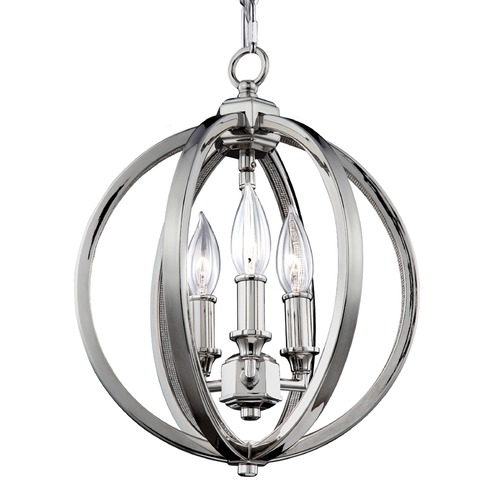 Corinne Pendant in Polished Nickel by Visual Comfort Studio