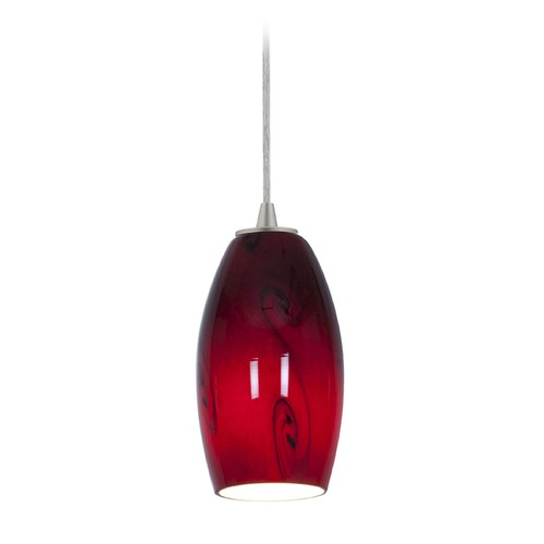 Access Lighting Merlot Brushed Steel LED Mini Pendant by Access Lighting 28011-3C-BS/RUSKY