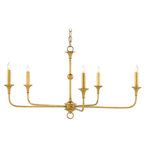 Currey and Company Lighting Nottaway Chandelier in Gold Leaf by Currey & Company 9000-0369