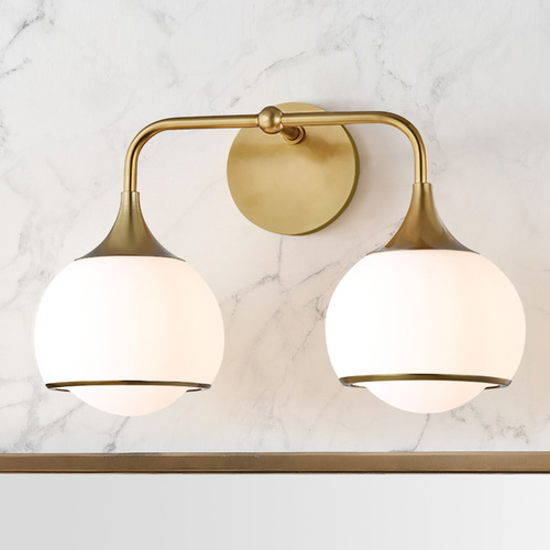 Reese Aged Brass Sconce by Mitzi by Hudson Valley