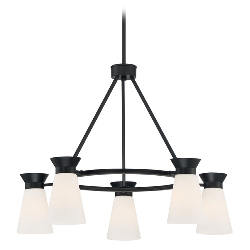 Caleta Black Chandelier by Satco Lighting