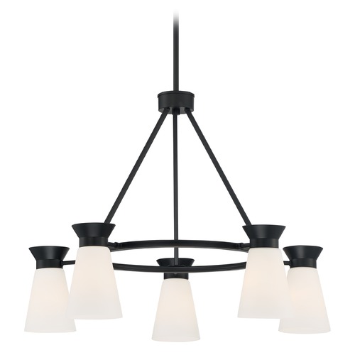 Satco Lighting Caleta Black Chandelier by Satco Lighting 60/7315