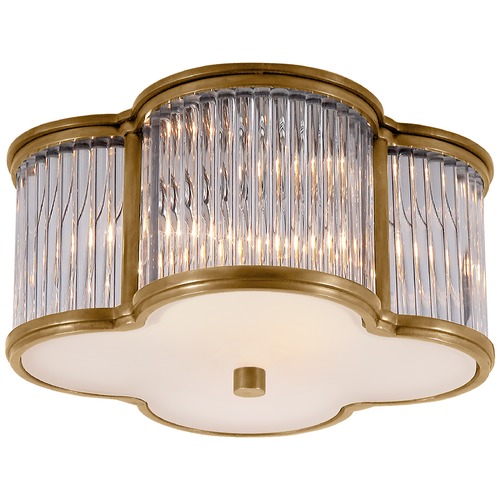 Alexa Hampton Basil Small Flush Mount in Brass by Visual Comfort Signature