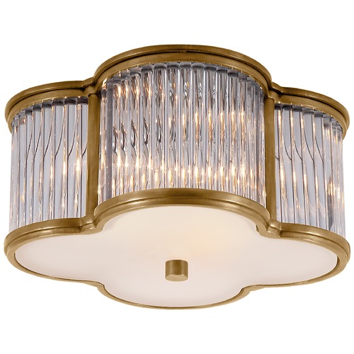 Visual Comfort Signature Collection Alexa Hampton Basil Small Flush Mount in Brass by Visual Comfort Signature AH4014NBCGFG