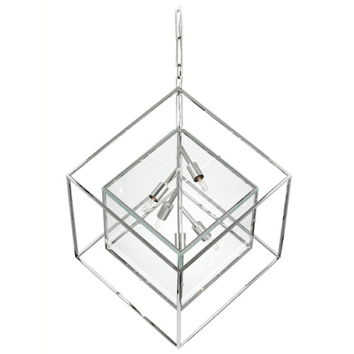 Visual Comfort Signature Collection Kelly Wearstler Cubed X-Large Pendant in Nickel by VC Signature KW5025PNCG