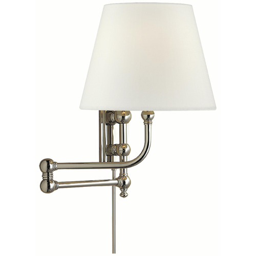Visual Comfort Signature Collection Chapman & Myers Pimlico Polished Nickel Swing Arm Lamp