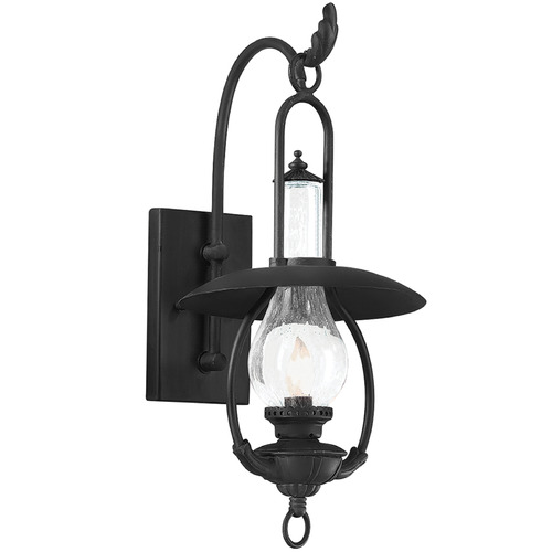 Troy Lighting La Grange Soft Off Black Outdoor Wall Light