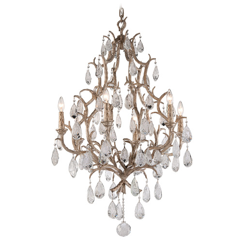 Corbett Lighting Amadeus Stria Gold Leaf Chandelier