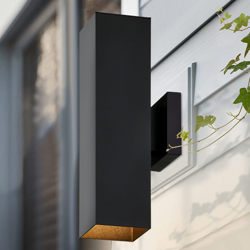 Design Classics Powder Coated Black Rectangle Outdoor Wall Light
