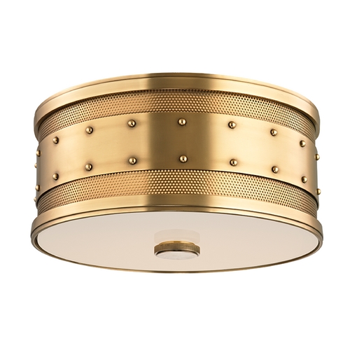 Hudson Valley Lighting Gaines Aged Brass Flush Mount by Hudson Valley Lighting 2202-AGB