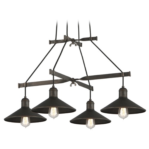 Troy Lighting Mccoy Vintage Bronze Chandelier by Troy Lighting F5427