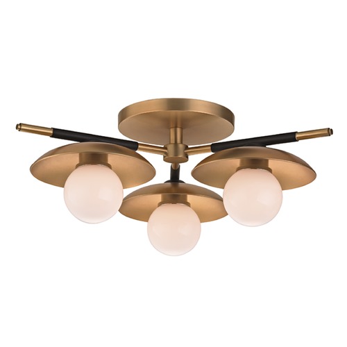 Julien Aged Brass LED Semi-Flush Mount by Hudson Valley Lighting