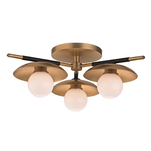 Hudson Valley Lighting Julien Aged Brass LED Semi-Flush Mount by Hudson Valley Lighting 9823-AGB