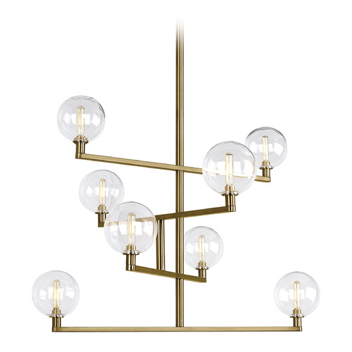 Visual Comfort Modern Collection Gambit 8-Light Chandelier in Aged Brass by Visual Comfort Modern 700GMBCR