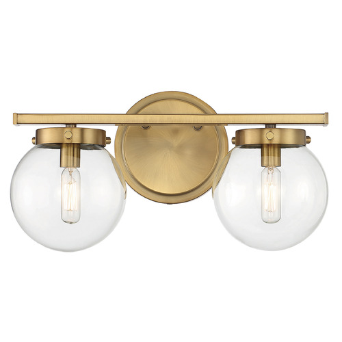 16-Inch Bathroom Light in Natural Brass by Meridian