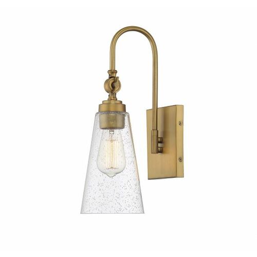 York Adjustable Wall Sconce in Warm Brass by Savoy House