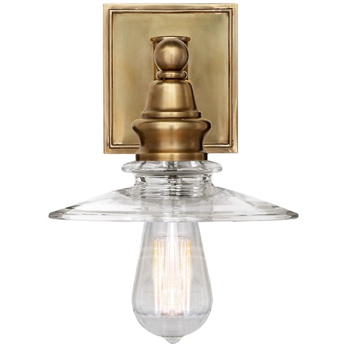 Visual Comfort Signature Collection E.F. Chapman Covington Sconce in Antique Brass by Visual Comfort Signature CHD2473ABCG