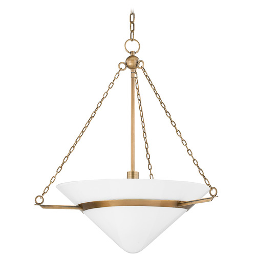 Troy Lighting Troy Lighting Amador Patina Brass Pendant Light with Conical Shade F8327-PBR