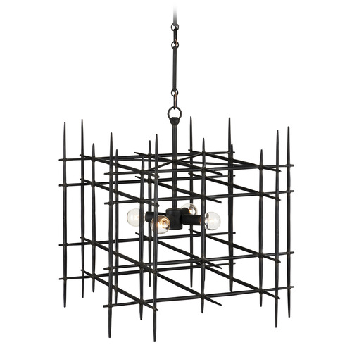 Currey and Company Lighting Steelhouse Small Chandelier in Blacksmith by Currey & Company 9000-0938