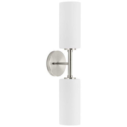 2-Light Wall Bracket from the Cofield Collection in Brushed Nickel Finish