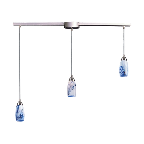 Elk Lighting Modern Multi-Light Pendant Light with Art Glass and 3-Lights 110-3L-MT