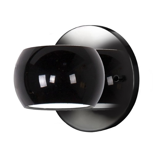 Flux Gloss Black LED Sconce by Kuzco Lighting