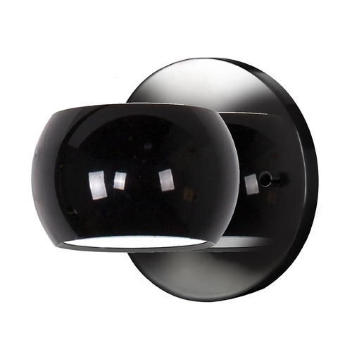 Kuzco Lighting Flux Gloss Black LED Sconce by Kuzco Lighting WS46604-GBK