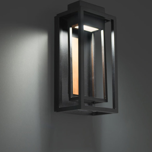 Modern Forms by WAC Lighting Dorne Black & Aged Brass LED Outdoor Wall Light by Modern Forms WS-W57018-BK/AB