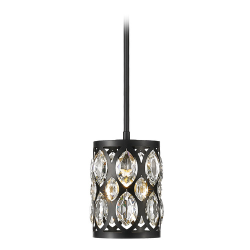 Dealey Matte Black Mini Pendant by Z-Lite