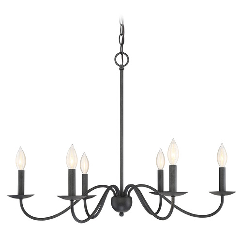Meridian 30-Inch Chandelier in Aged Iron by Meridian M10042AI