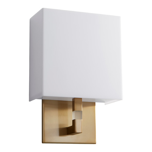 Chameleon Small LED Acrylic Wall Sconce in Brass by Oxygen Lighting