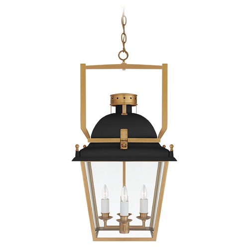Visual Comfort Signature Collection Chapman & Myers Coventry Lantern in Black & Brass by Visual Comfort Signature CHC5108BLKABCG