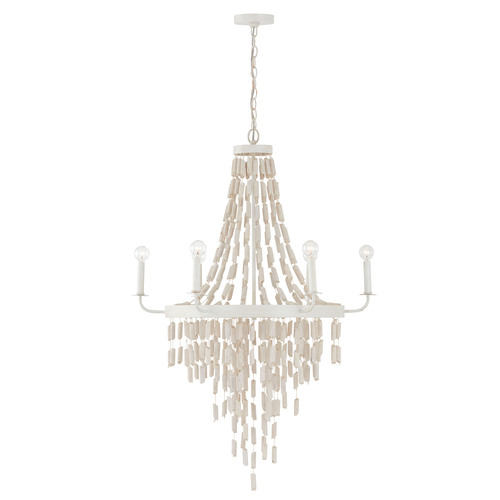 Carissa 6-Light Chandelier in Organic White by Capital Lighting
