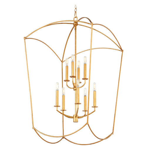 Mantle Gold Leaf Pendant by Quorum Lighting