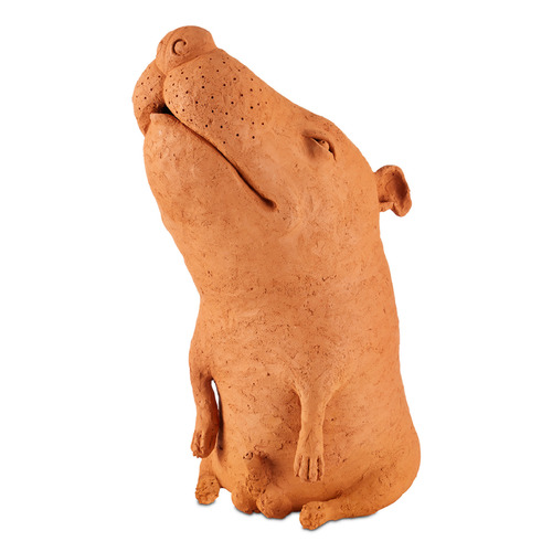 Currey and Company Sam the Mutt Natural Terracotta Sculpture