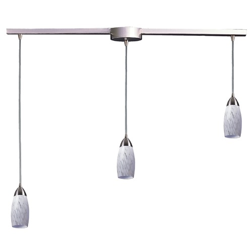 Elk Lighting Modern Multi-Light Pendant Light with Art Glass and 3-Lights 110-3L-SW