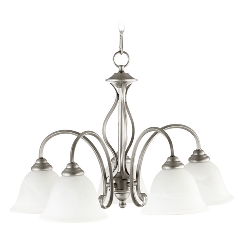 Spencer Classic Nickel Chandelier by Quorum Lighting