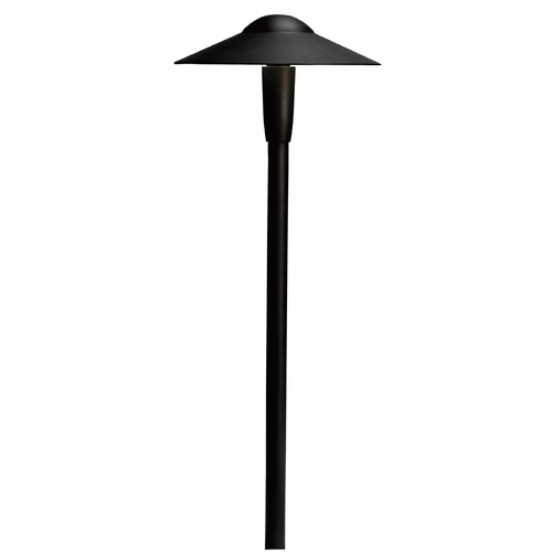 8-Inch Dome LED Path Light in Textured Black 2700K by Kichler Lighting