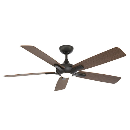 Modern Forms Mykonos 5 Bronze & Dark Walnut LED Ceiling Fan with Light