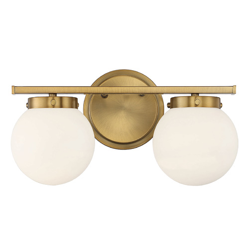 16-Inch Bathroom Light in Natural Brass by Meridian