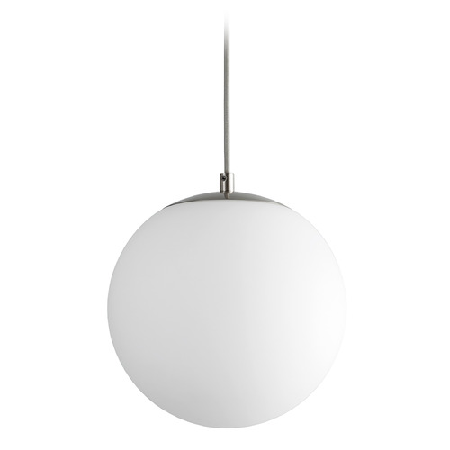 Oxygen Luna 10-Inch LED Globe Pendant in Satin Nickel by Oxygen Lighting 3-672-24
