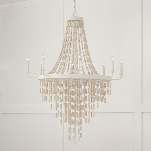 HomePlace by Capital Lighting Carissa 8-Light Chandelier in Organic White by Capital Lighting 447782OW